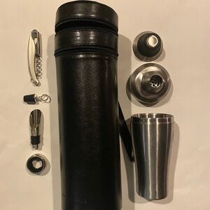 Black Wine Cooler and accessories + oxo Cocktail shaker
